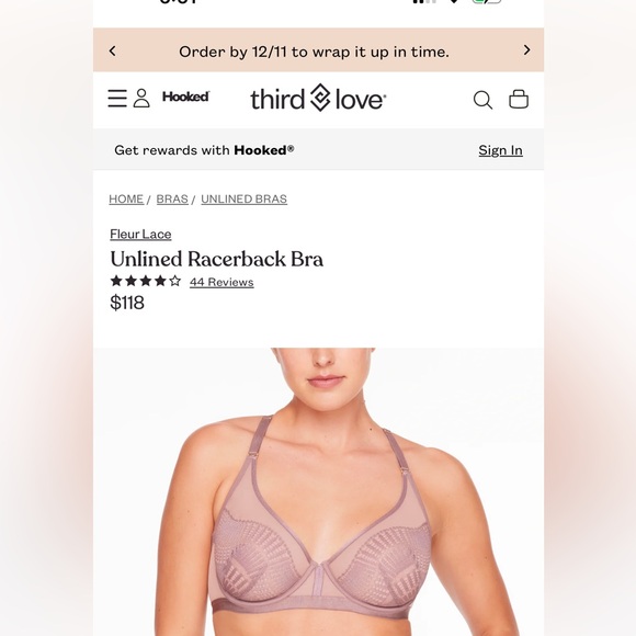 Third Love bra and panty set. Third Love size 38D bra. Third Love size XL panty - Picture 2 of 8